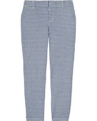 navy gingham pants