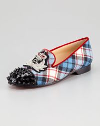 christian louboutin gala embroidered crest espadrille loafer ...