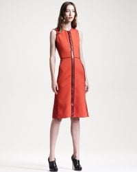 Women S Reed Krakoff Prom And Formal Dresses Reed Krakoff Leathertrim Colorblock Dress Lyst