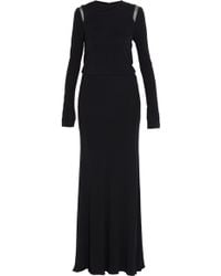 Elie Saab Sleeveless Jersey Gown in Black | Lyst