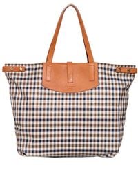 Women S Aquascutum Bags Online Aquascutum Reversible Gabardine Leather Tote Bag Lyst