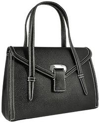 Women S Buti Bags Online Buti Black Embossed Leather Satchel Bag Lyst