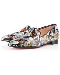 christian louboutin gala embroidered crest espadrille loafer ...