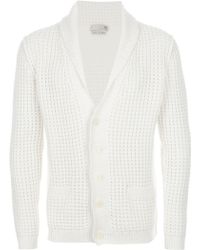 Barbour Cardigan Baltic Shawl Neck in Beige for Men | Lyst