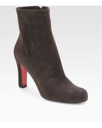 christian louboutin vicky 120 suede ankle boots - Obsidian ...  