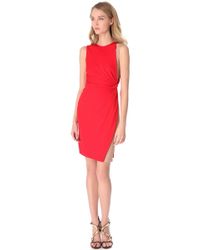 Lanvin Sleeveless Dress in Red | Lyst