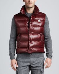 moncler tib vest burgundy moncler tib vest burgundy