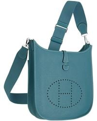 Herms Evelyne in Gray (ecru (off white)/atoll blue) | Lyst  