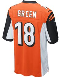 mens cincinnati bengals aj green nike orange alternate game jersey  