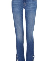 7 For All Mankind Jean Pyper à ourlets boutons-pression - Bleu