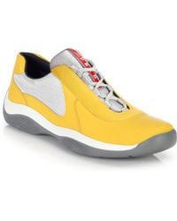 prada sneakers gold