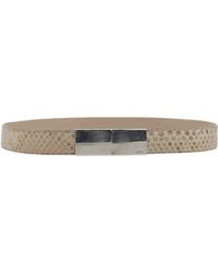 Prada Cinture Leather Belt in Gray (GREY) | Lyst  