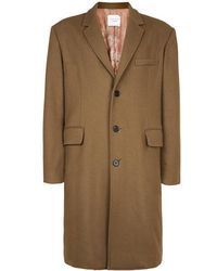 Topman | Curtis Kulig Camel Wool Overcoat | Lyst