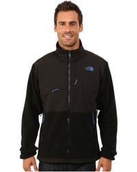 the north face 'denali' hooded recycled fleece jacket black stripe ripstop