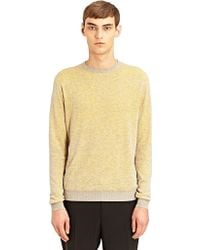 Jil Sander Mens Multi Yarn Short Sleeve Sweater in Yellow for Men ...