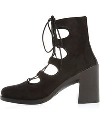 river island black lace up heels