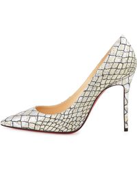 christian louboutin decollete 554 silver christian louboutin decollete 554 silver