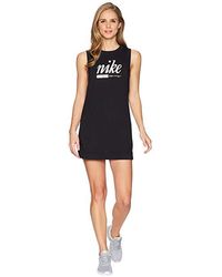 Nike Plus Size Logo T-shirt Dress in Black - Lyst