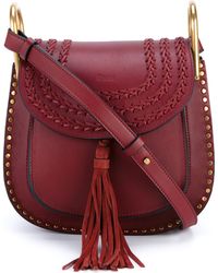 Chlo Hudson Medium Tassel Leather Shoulder Bag in Red (SIENNA RED ...