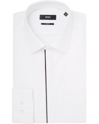 BOSS | Slim Fit Jamis Satin Tipped Shirt | Lyst