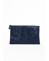 Missguided Akasha Paisley Printed Oversized Clutch Bag Navy in ...