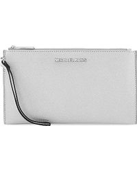 Michael Kors Jet Set Saffiano Leather Clutch In Metallic Lyst Michael Kors Jet Set Saffiano Leather Clutch Lyst