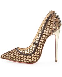 Christian louboutin Uptown D\u0026#39;orsay 100mm Red Sole Pump in Black ...