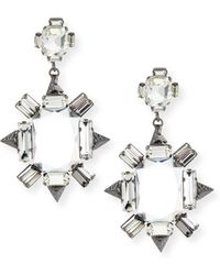 Lyst R J Graziano Crystal Chandelier Earrings In White R J Graziano Crystal Chandelier Earrings Lyst