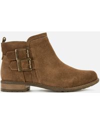 barbour sarah low buckle boots tan