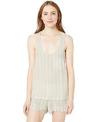 Eberjey Summer Stripes Pajama Tank - Natural