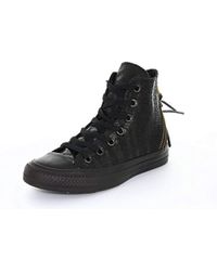 S Chuck Taylor All Star Femme Sparkle Wash Tri Zip Hi Trainers Black S Chuck Taylor All Star Femme Sparkle Wash Tri Zip Hi Trainers Black