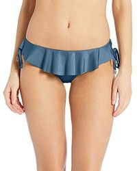 Seafolly Damen Shine On Loop Tie Side Hipster Bikinihose - Blau