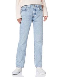 Levi's 501 Crop Jean Droit Femme - Bleu