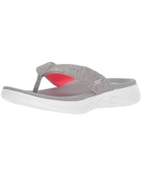 skechers flip flops pink