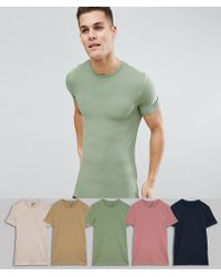 Stretch De Moulants Longs Shirts Avec 5 Cou T Ras Lot Economie SqVMpUz