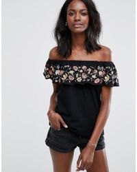 oasis black sequin top