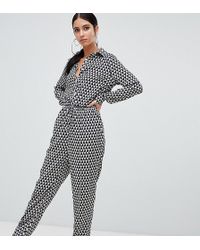 Missguided Maglione allacciato in vita con stampa geometrica - Multicolore