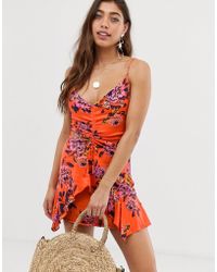 Free People Happy Heart - Vestito a sottoveste a fiori - Rosso