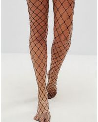 ASOS Oversized Fishnet Tights - Black