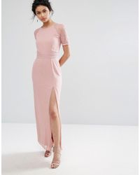 Elise Ryan | Elise Ryan Maxi Dress With Delicate Lace Trim