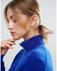 Lyst Asos 50mm Fine Hoop Earrings In Metallic Asos 50mm Fine Hoop Earrings Lyst