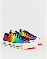 Pride Chuck '70 Lo Rainbow Black Glitter Sneakers Multicolor Pride Chuck '70 Lo Rainbow Black Glitter Sneakers Multicolor