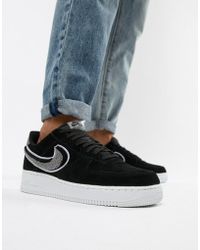 nike air force 1 i formatori in nero aq8624 001 in nero per gli uomini. nike air force 1 i formatori in nero aq8624 001 in nero per gli uomini.