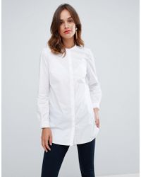 collarless satin shirts