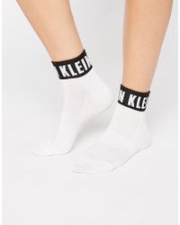 Calvin Klein Icon Logo Quarter Socks - White