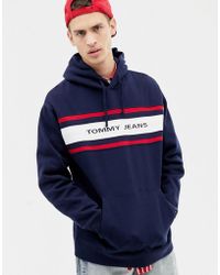 Tommy Hilfiger Tommy Logo Hoodie in White for Men - Lyst