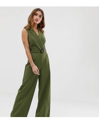 miss selfridge green jumpsuit