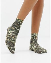 ASOS Calzini animalier con leopardi - Verde