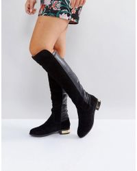 kurt geiger knee high flat boots