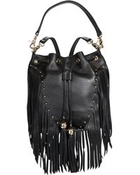 Lyst Dolce Vita Drawstring Fringed Bag In Black Dolce Vita Drawstring Fringed Bag Lyst